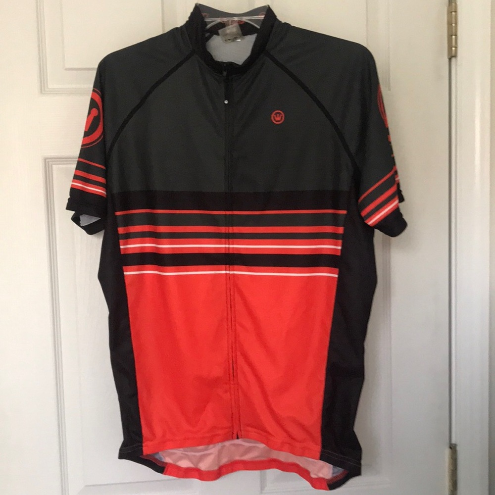 Canari Large Orange and Black Cycling Jersey Shirt